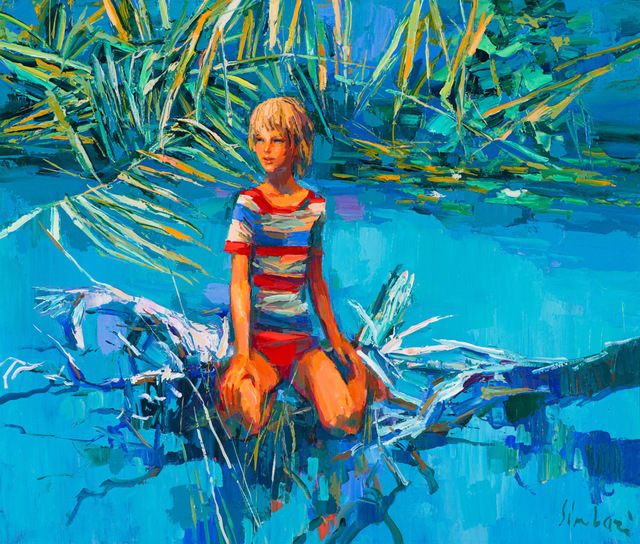 Nicola Simbari, ‘Girl in Water’, 20th/21st Century, Painting, Oil on linen, Larsen Gallery