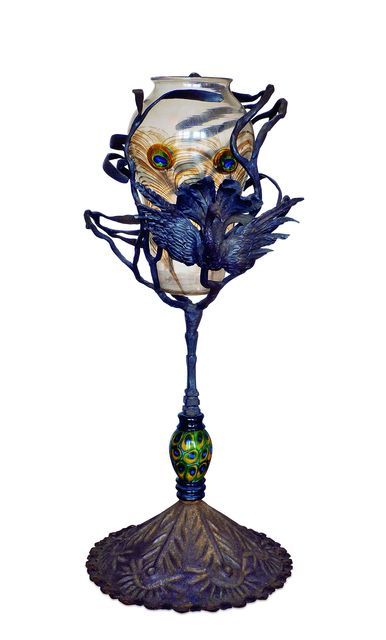 Umberto Bellotto et Atelier de Guiseppe Barovier, ‘Vase «Plume de paon» (Peacock feather vase)’, c. 1914, Musée d'Orsay