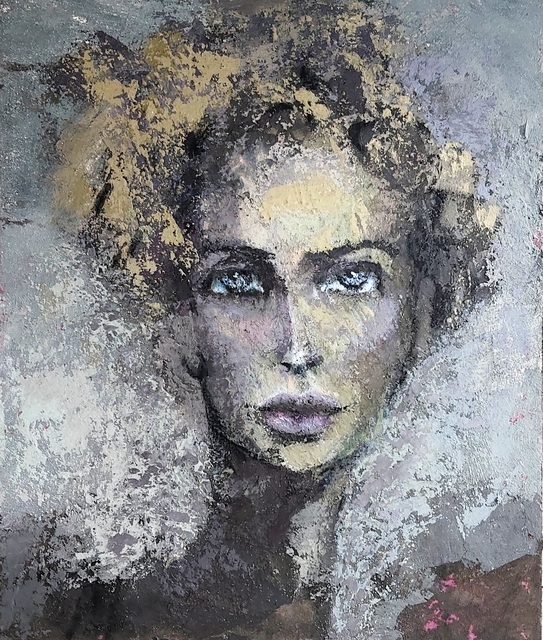 Eva Dvorak, ‘Lady of life ’, 2019, Painting, Concrete and and acrylic pigment on canvas, the gallery STEINER