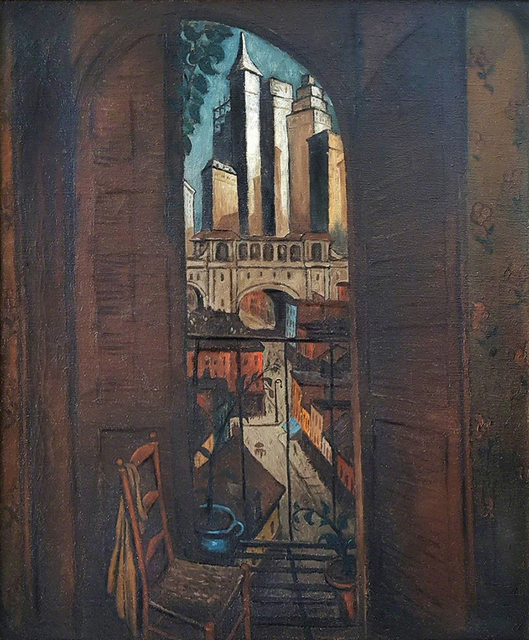 Glenn O. Coleman, ‘From a Balcony ( Skyscraper City: 1928)’, ca. 1927, Robert Funk Fine Art