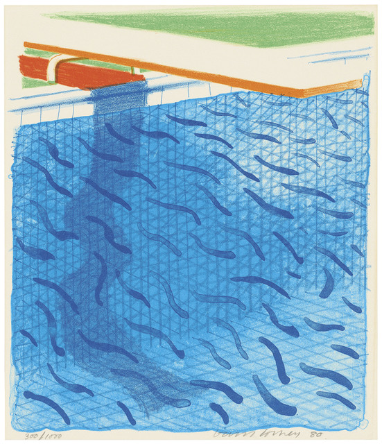 David Hockney, ‘Pool made with paper and blue ink for book’, 1980, Christie's