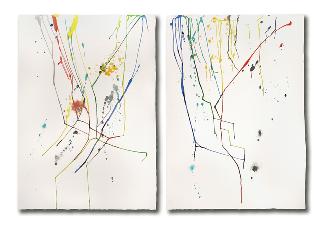 Ginny Sykes, ‘Tracers #1 (Diptych)’, Drawing, Collage or other Work on Paper, Acrylic on Paper, gallery 1871