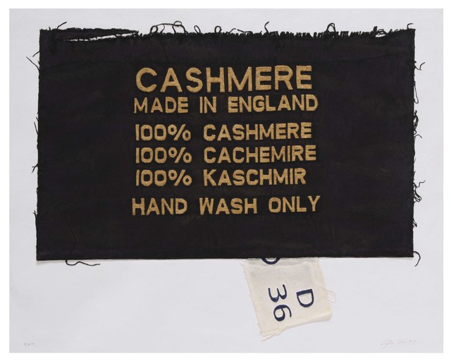Analía Saban, ‘100% Cashmere, Made in England, Clothing Tag’, 2019, Mixografia