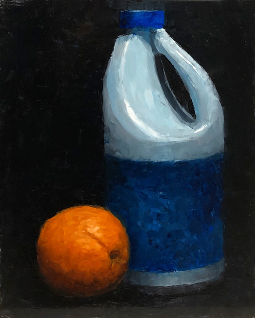 Tom Giesler, ‘Health Study 37: orange bleach’, 2020, Painting, Oil on panel, McVarish Gallery