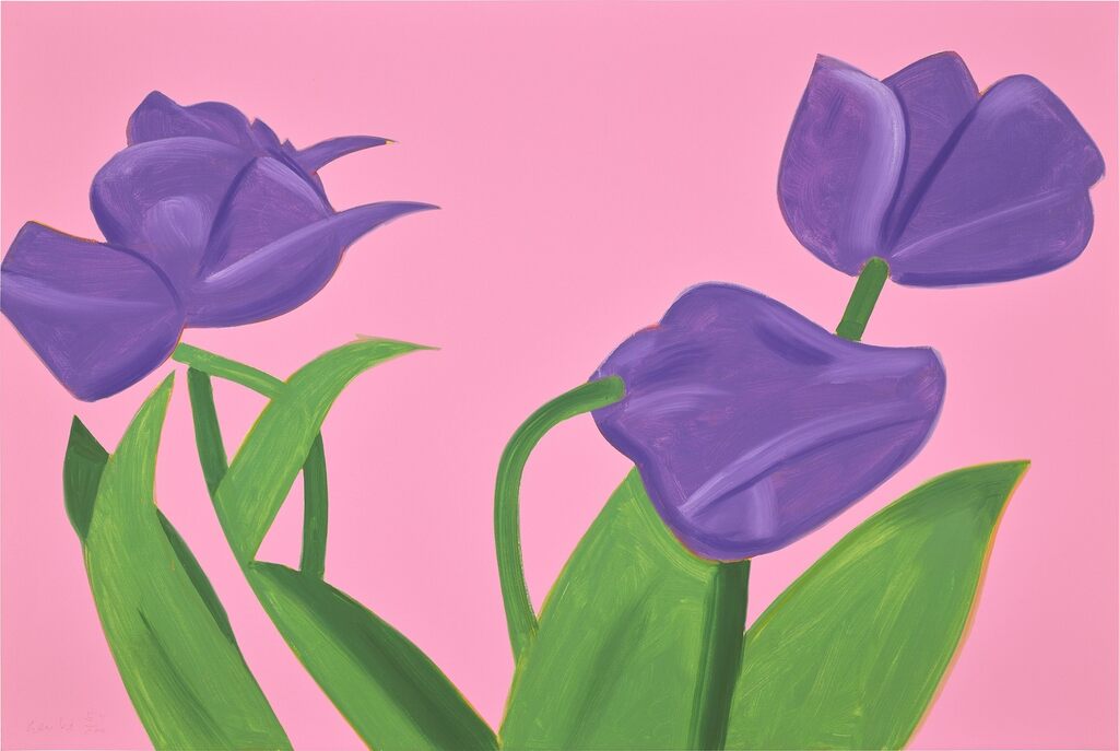 Alex Katz - Purple Tulips 1, from Flowers