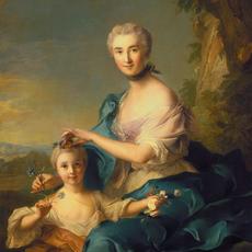 Jean-Marc Nattier, Madame Crozat De thiers and Her Daughter (1733)