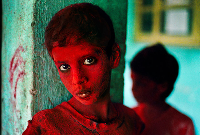 Steve McCurry, ‘Boy covered in red powder participates in the festival of Ganesh Chaturthi, Bombay/Mumbai, India’, 1996, Sundaram Tagore Gallery