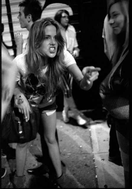 Robin Graubard, ‘Misshapes - Valentino's girl (Byrdie Bell outside Don Hills club, Greenwich and Spring Street, NYC)’, 2006, Photography, Gelatin silverprint, Office Baroque