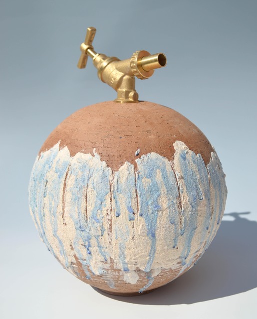 Stathis Dimitriadis, ‘Tap That’, Sculpture, Ceramic, Brass Tap, Royal Society of Sculptors