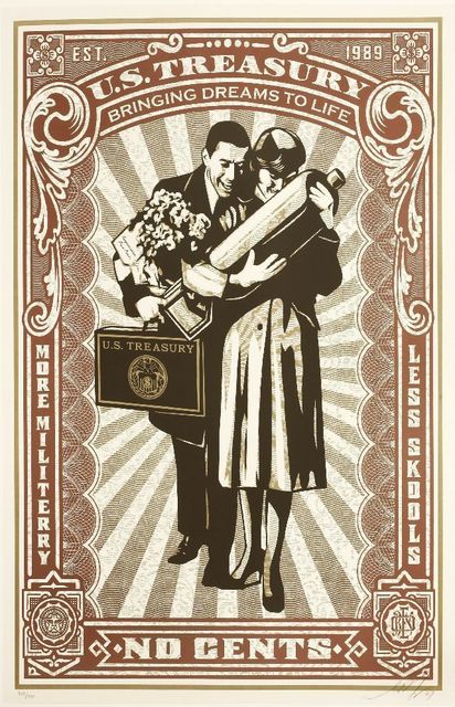 Shepard Fairey (OBEY), ‘PROUD PARENTS’, 2007, Sworders