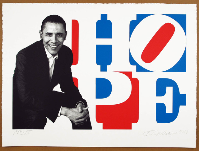 Robert Indiana, ‘Obama Portrait: Red, White, Blue’, 2009, Woodward Gallery