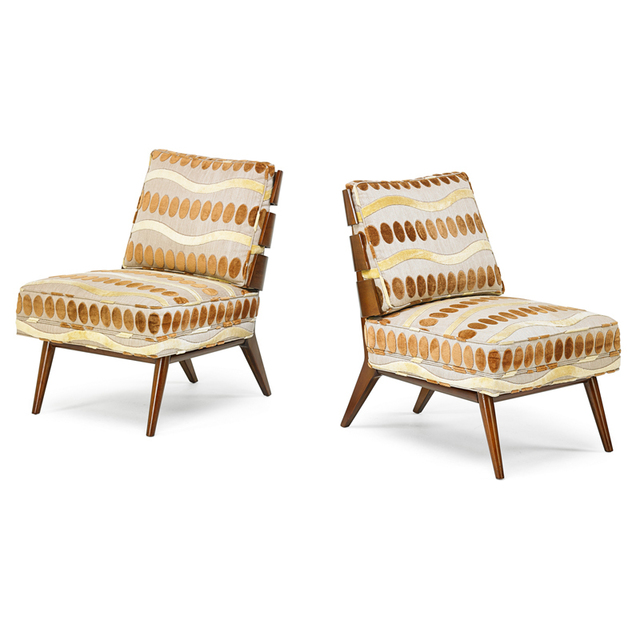 T.H. Robsjohn-Gibbings, ‘Pair Of Lounge Chairs, Grand Rapids, MI’, 1950s, Rago/Wright