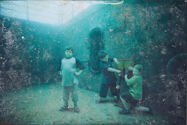 Andreas Franke, ‘The Svenson Brothers (The Sinking World–Vandenberg Project)’, 2011, Mixed Media, Photographic print mounted on dibond behind acrylic with ocean patina, Rosenbaum Contemporary