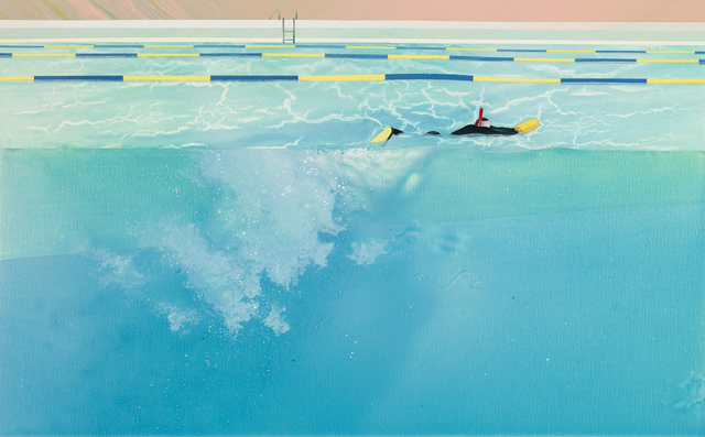 Yang-Tsung Fan, ‘Swimming pool series-floating in a swimming pool with sunshine reflection’, 2013, Aki Gallery