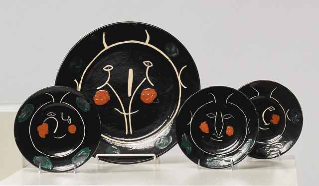 Pablo Picasso, ‘Service visage noir (A.R. 35, 37, 39, 41, 43 - 47)’, 1948, Other, Terre de faïence dish and ten terre de faïence plates, painted in colors and glazed, Sotheby's