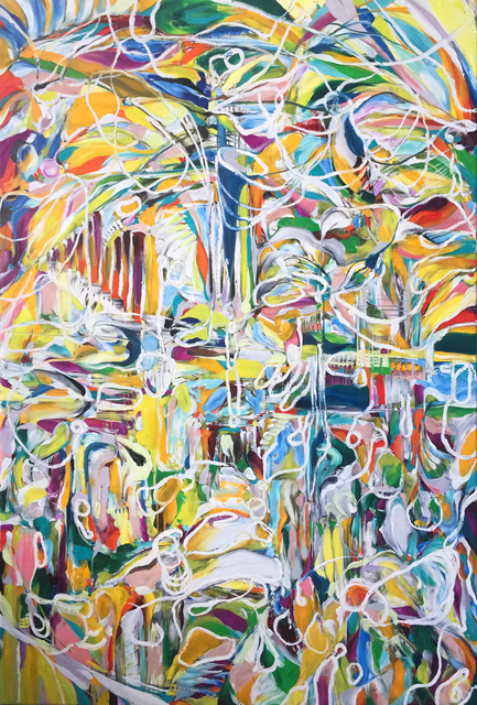 Natalia Wrobel, ‘Looking with eyes closed’, 2017, Painting, Oil paint with oil pastel, Abigail Ogilvy Gallery
