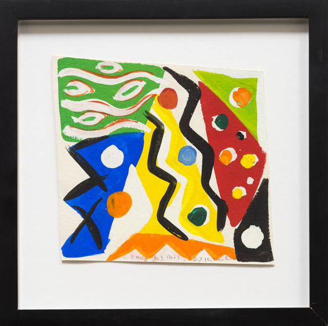 Kim MacConnel, ‘Sketch for Cara Dos Mil’, 1987, Painting, Gouache on paper, framed, Rosamund Felsen Gallery
