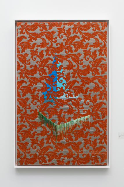 Suchitra Mattai, ‘Fading Temple’, 2018, Painting, Thread on found fabric, k contemporary