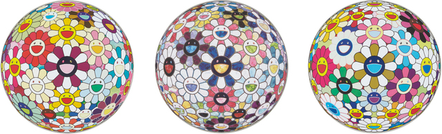 Takashi Murakami, ‘Flower Ball (3-D) Autumn 2004; Flowerball sexual Violet No.1 (3D); and Right There, The Breadth of the Human Heart’, 2013, Phillips