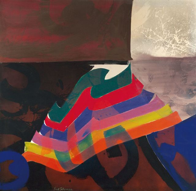 Syd Solomon, ‘Stratalure’, 1980, Painting, Acrylic and aerosol enamel on canvas, Berry Campbell Gallery