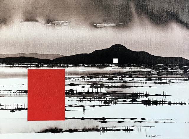 David Middlebrook, ‘Mountain and Desert Post-Rain’, 2019, Painting, Ink and acrylic on canvas, Art Atrium