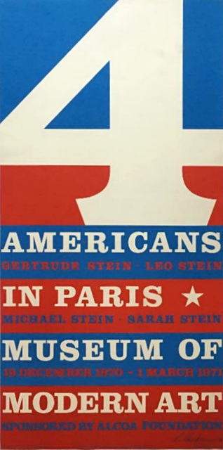 Robert Indiana, ‘4 Americans in Paris, The Collections of Gertrude Stein and her Family (Hand Signed)’, 1970, Alpha 137 Gallery