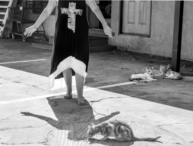 Katy Grannan, ‘Cheryl Makes an Offering, Budget Courtyard, Modesto, CA’, 2014, Fraenkel Gallery