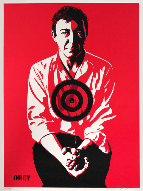Shepard Fairey (OBEY), ‘JASPER JOHNS (RED’, 2009, Robert Fontaine Gallery