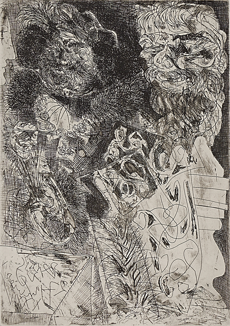 Pablo Picasso, ‘Rembrandt à la palette from La Suite Vollard’, 1934, Print, Etching, Rago/Wright
