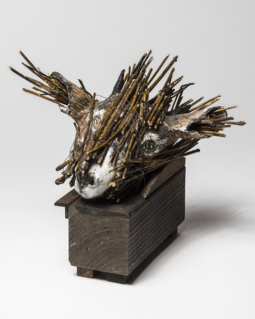 Elizabeth Jordan, ‘Goat Head sculpture in Wood box: 'Jersey Devil II'’, 2016, Ivy Brown Gallery