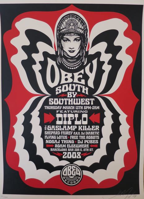 Shepard Fairey (OBEY), ‘South by SouthWest’, 2008, AYNAC Gallery