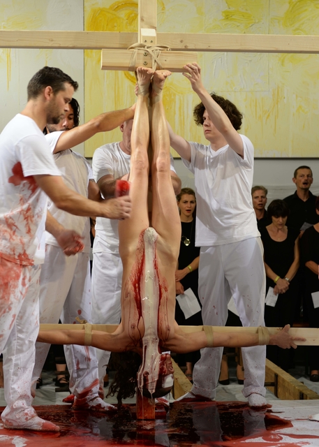 Hermann Nitsch, ‘155. Aktion, 1.9.2018, Nitsch Museum Mitelbach, Fotograf: Wolfgang Kober’, 2018, Galerie Elisabeth & Klaus Thoman