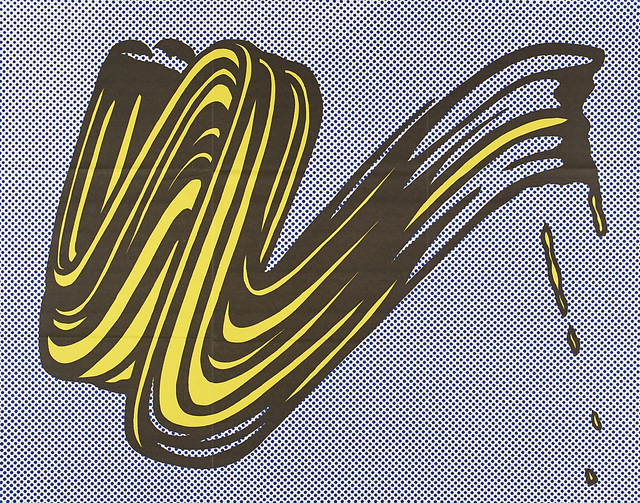 Roy Lichtenstein, ‘Brushstroke’, 1965, Print, Offset lithograph in colors (mailer), Rago/Wright