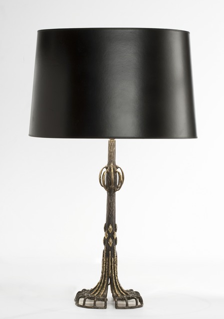 Louis Majorelle, ‘Art Nouveau Table Lamp’, ca. 1915, Design/Decorative Art, Hand-hammered wrought-iron, Maison Gerard