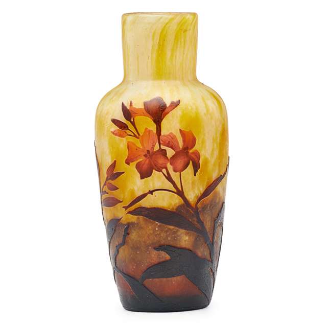 Daum, ‘Vase With Dogwood Blossoms, France’, Early 20th C., Rago/Wright