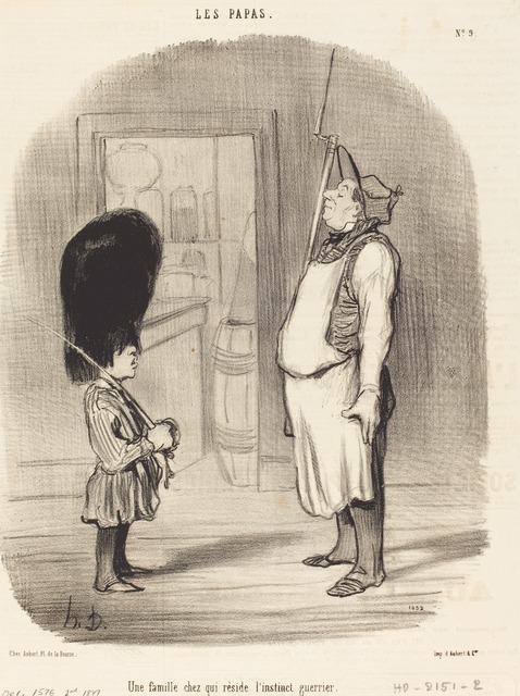 Honoré Daumier, ‘Une Famille chez qui réside l'instinct guerrier’, 1847, National Gallery of Art, Washington, D.C.