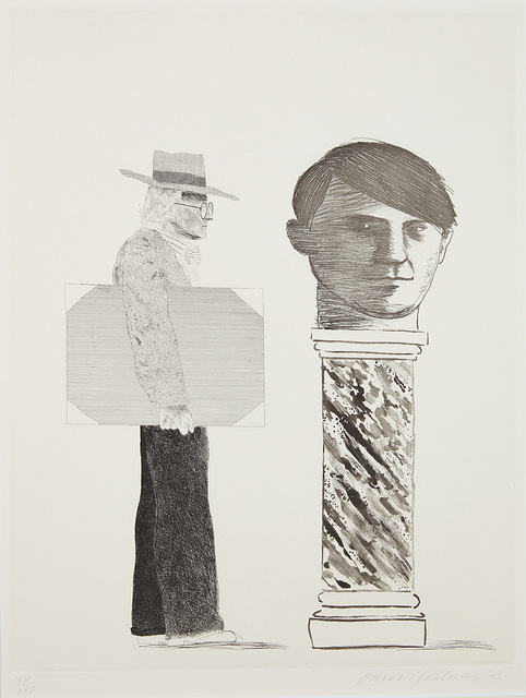 David Hockney, ‘The Student: Homage to Picasso’, 1973, Phillips