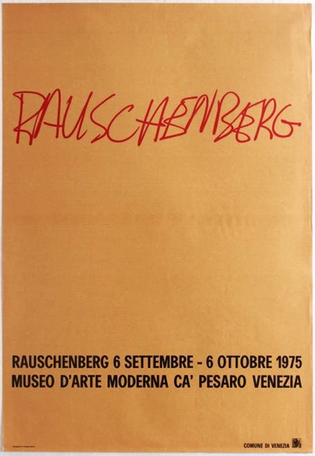 Robert Rauschenberg, ‘Museo D'Arte Moderna, Ca' Pesaro Venezia ’, 1975, Alpha 137 Gallery