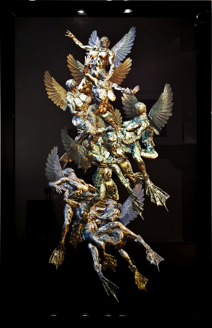 Christian Zanotto, ‘ALLCHEMICALL - FLAME 1’, 2019, Other, Digital mixed media, rendering of virtual sculpture, UV print on crystal panel, metallic pigments, VK Gallery