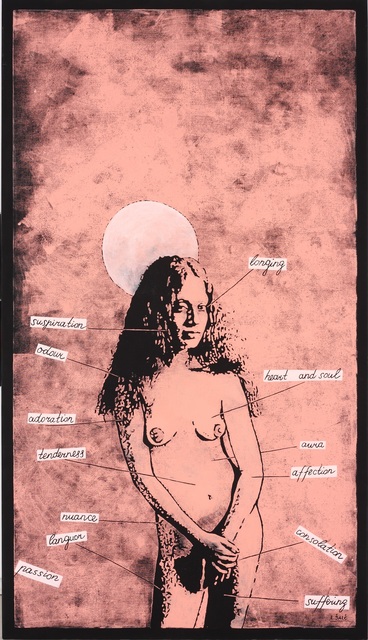 Laisvydė Šalčiūtė, ‘Song of Songs VIII ’, 2010, Painting, Oil and acrylic on canvas, woodcut, Contour Art Gallery