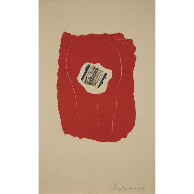 Robert Motherwell, ‘Tricolor’, 1973, Print, Color offset lithograph on Arches Cover, Freeman's
