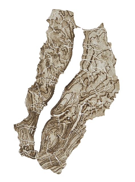 Lauren Rosenthal McManus, ‘Canadaiuga Lake’, 2017, Drawing, Collage or other Work on Paper, Ground rock, water, and gum arabic on paper, Garvey | Simon