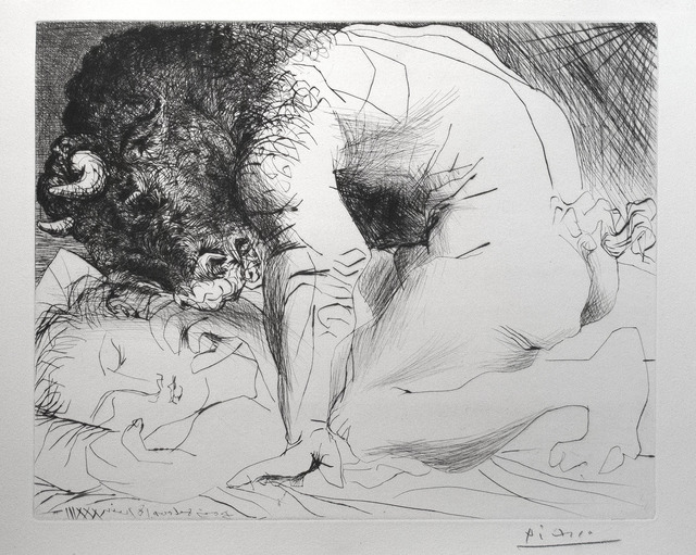 Pablo Picasso, ‘Minotaure caressant une dormeuse’, 1939, R. S. Johnson Fine Art