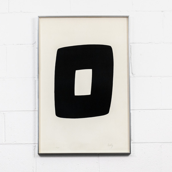 Ellsworth Kelly "BLACK WITH WHITE A.9", 1964 Ellsworth Kelly "BLACK WITH WHITE A.9", 1964