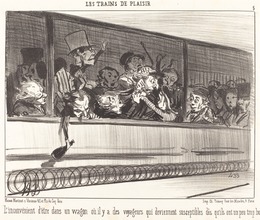 Honoré Daumier, ‘L'Inconvénient d'être dans un wagon...’, 1852, National Gallery of Art, Washington, D.C.