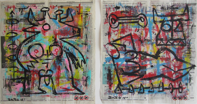 Gary John, ‘Untitled’, 2011, Painting, Acrylic on Newsprint, Wallspace