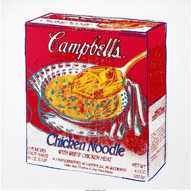 Andy Warhol, ‘Campbell's Soup Box (Chicken Noodle)’, 1986, Print, Synthetic polymer paint and silkscreen inks on canvas, Heritage Auctions