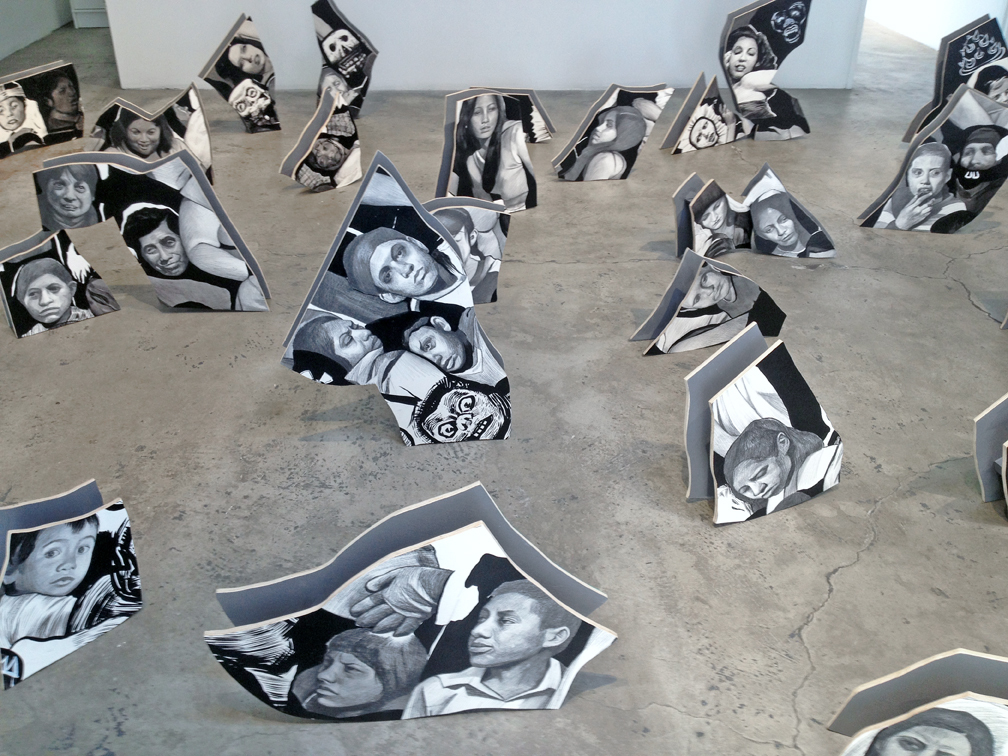 Hugo Crosthwaite "Shattered Mural" installation Hugo Crosthwaite "Shattered Mural" installation