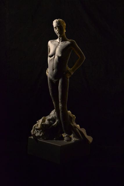 Nicolas Africano, ‘Untitled (standing nude, hands on hips, with garment down around her ankles)’, 2014, Nancy Hoffman Gallery