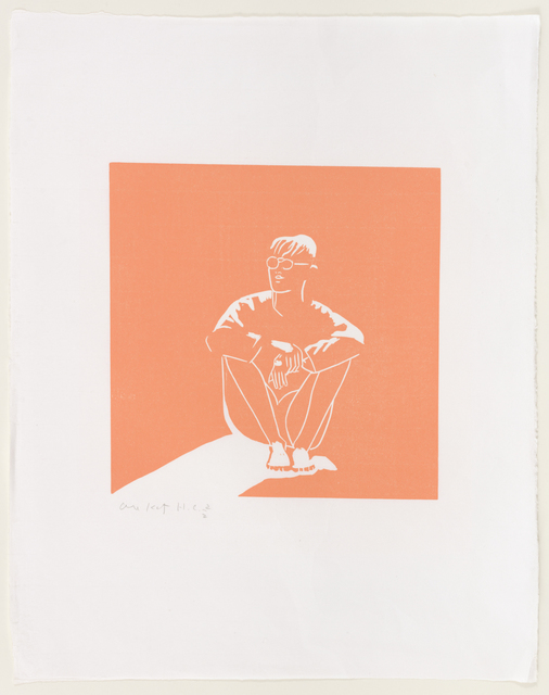 Alex Katz, ‘Jonas’, 1993, Print, Woodcut, Sina plywood block hand painted in pink, Marlborough New York